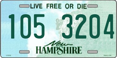 NH license plate 1053204