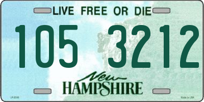 NH license plate 1053212