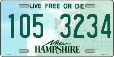 NH license plate 1053234
