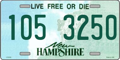 NH license plate 1053250