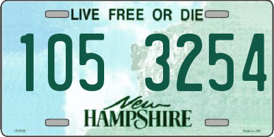 NH license plate 1053254