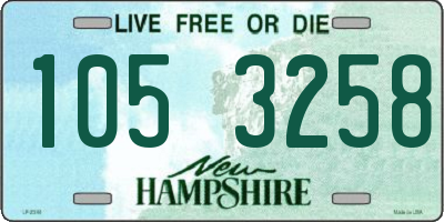 NH license plate 1053258