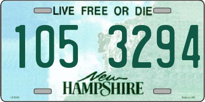 NH license plate 1053294