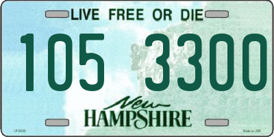 NH license plate 1053300