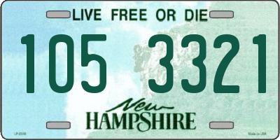 NH license plate 1053321