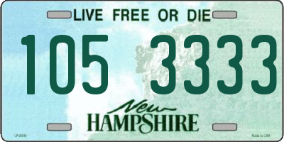 NH license plate 1053333