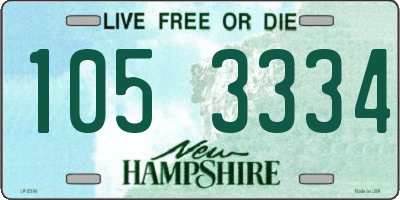 NH license plate 1053334