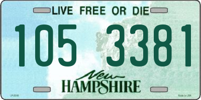 NH license plate 1053381