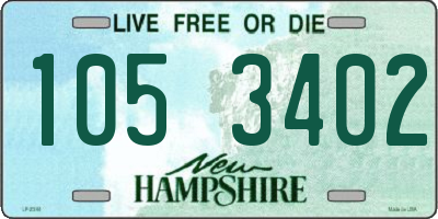 NH license plate 1053402