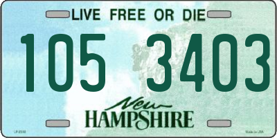NH license plate 1053403