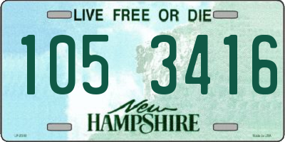 NH license plate 1053416