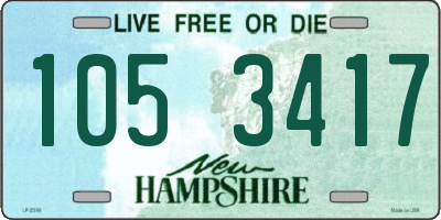 NH license plate 1053417