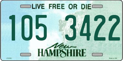 NH license plate 1053422