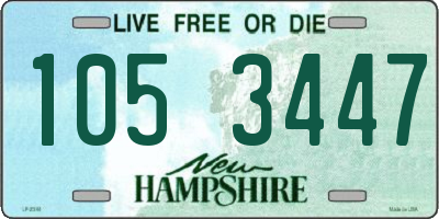 NH license plate 1053447