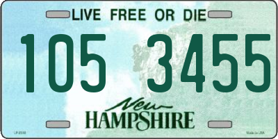 NH license plate 1053455