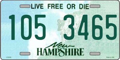 NH license plate 1053465