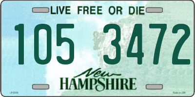 NH license plate 1053472