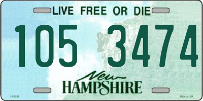 NH license plate 1053474