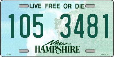 NH license plate 1053481