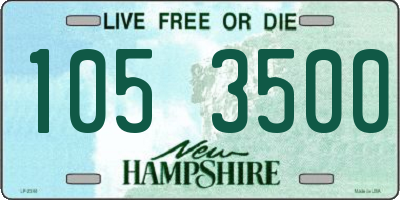 NH license plate 1053500