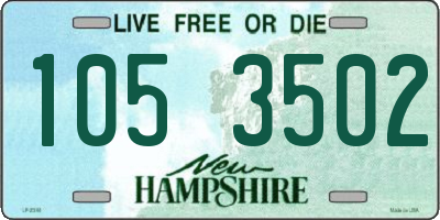 NH license plate 1053502