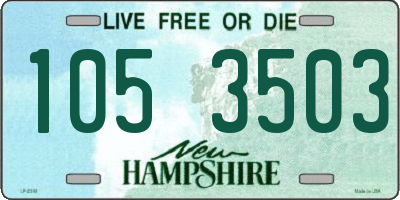 NH license plate 1053503