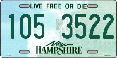 NH license plate 1053522