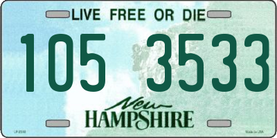 NH license plate 1053533