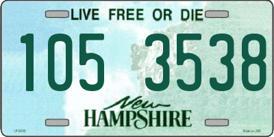 NH license plate 1053538
