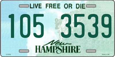 NH license plate 1053539