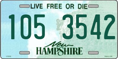 NH license plate 1053542
