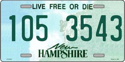 NH license plate 1053543