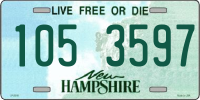 NH license plate 1053597