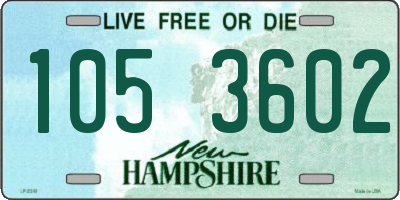 NH license plate 1053602