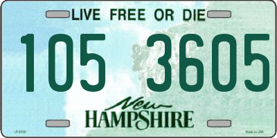 NH license plate 1053605