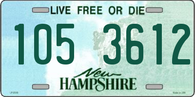 NH license plate 1053612