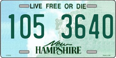 NH license plate 1053640