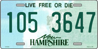 NH license plate 1053647