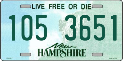 NH license plate 1053651