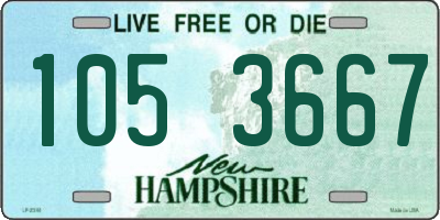 NH license plate 1053667
