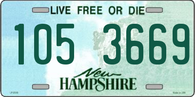 NH license plate 1053669
