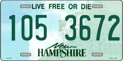 NH license plate 1053672