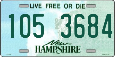 NH license plate 1053684