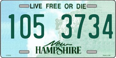 NH license plate 1053734
