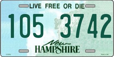 NH license plate 1053742
