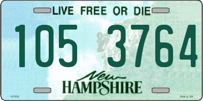 NH license plate 1053764
