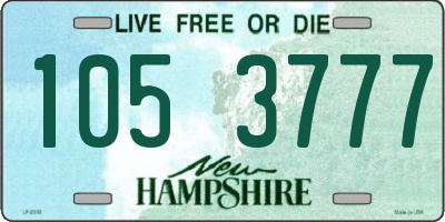 NH license plate 1053777