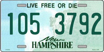 NH license plate 1053792