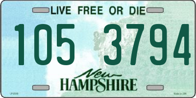 NH license plate 1053794