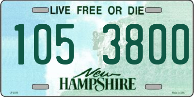 NH license plate 1053800